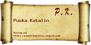 Puska Katalin névjegykártya