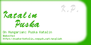 katalin puska business card